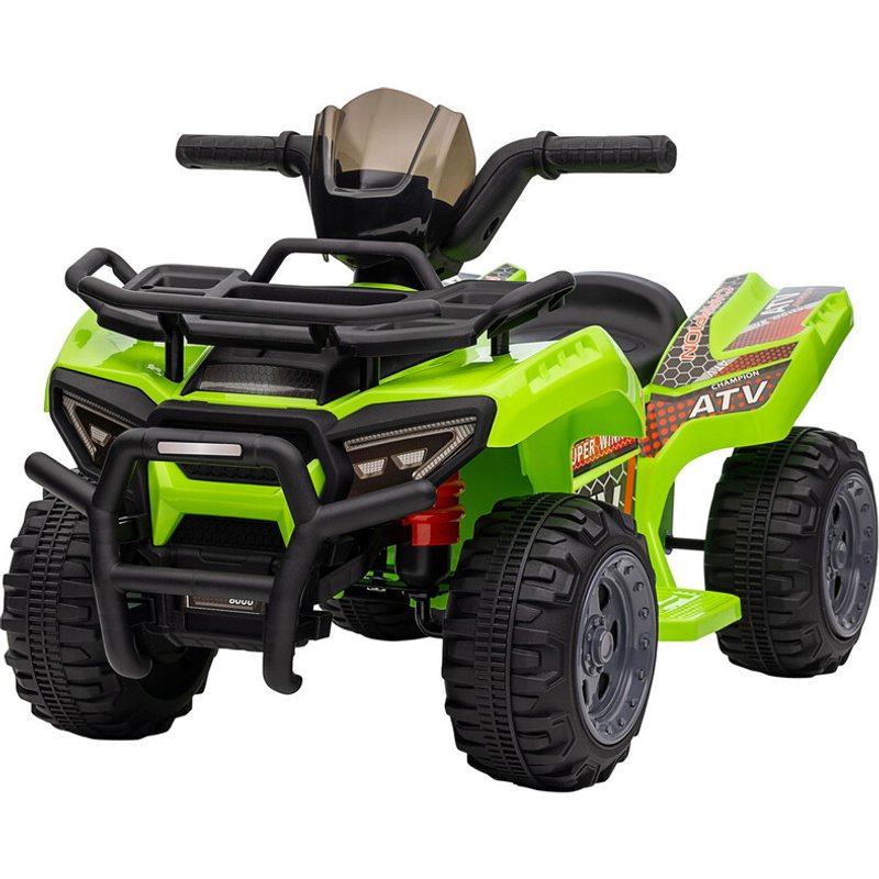 370-189V70GN HOMCOM 6V Kids Electric Ride on Car Toddlers Quad Bike All Terrain Vehicle Toy With Music for 18-36 Months Green