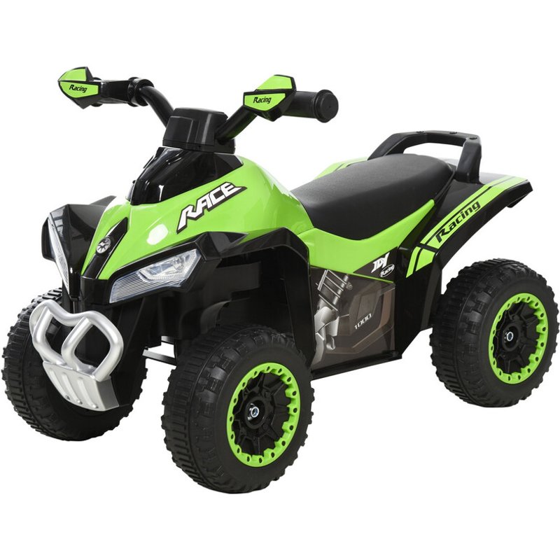 370-096GN HOMCOM No Power Ride-on Car Toddler Kids Walker Foot-to-Floor Slider w/Music Lights for 18-36 Months Green
