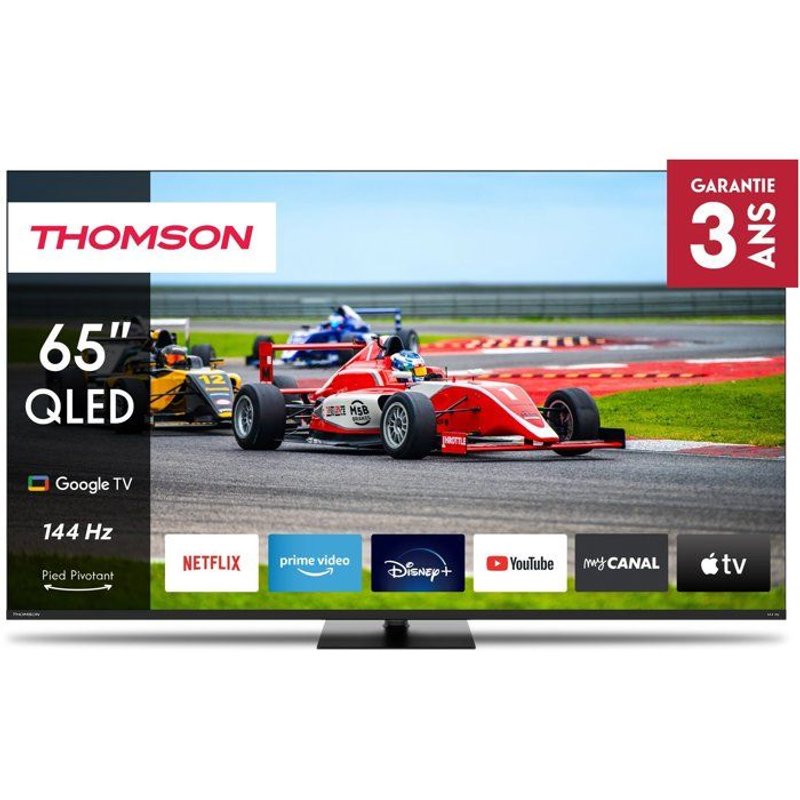 Thomson 65QG7C14 - TV Qled 65 (164 Cm) - 4K UHD 3840X2160 - 144 Hz - Google TV - 2Xhdmi 2.1 + 2Xhdmi 2.0 - Wifi