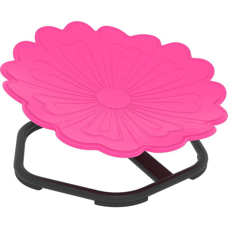 AIYAPLAY Flower-Shaped Sensory Spinning Chair with Non-Slip Base for Balance/Coordination, Pink