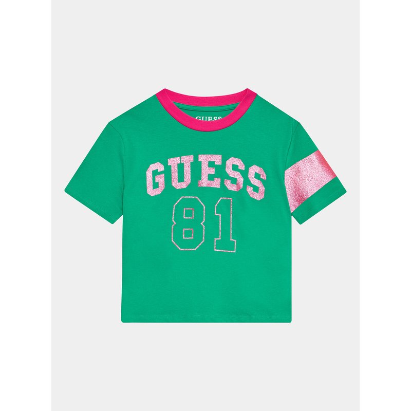 Guess T-Shirt J3YI07 K8HM4 Grün Regular Fit