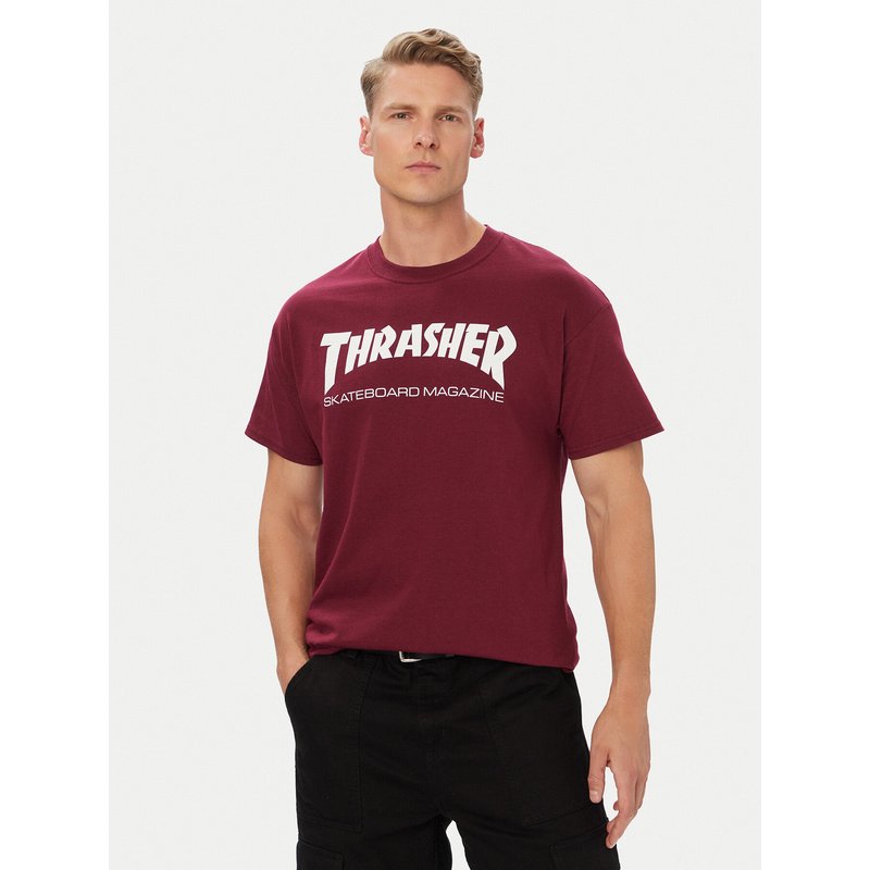 Thrasher T-Shirt Skatemag Dunkelrot Regular Fit