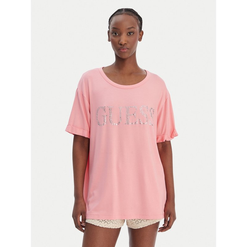 Guess T-Shirt E5GI07 K68D2 Rosa Regular Fit
