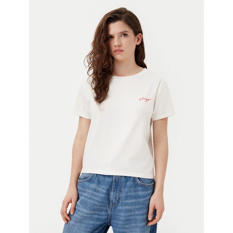 HUGO T-Shirt 50534300 Weiß Regular Fit