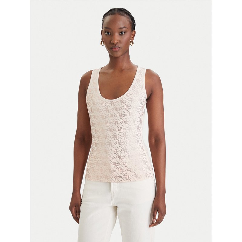 Guess Top W6GP10 K2932 Beige Regular Fit