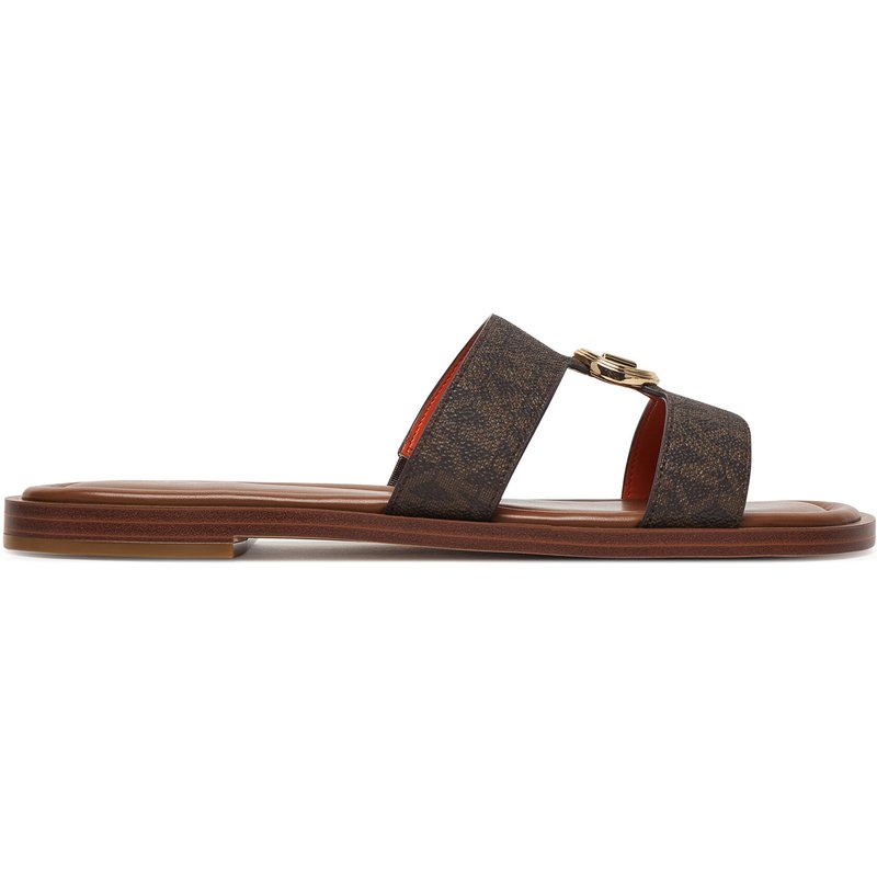 Pantoletten MICHAEL Michael Kors Ering Flat 40S6ERFS2B Braun