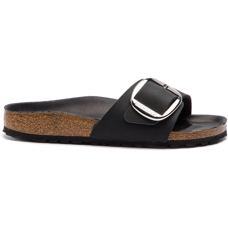 Pantoletten Birkenstock Madrid Big Buckle 1006523 Schwarz