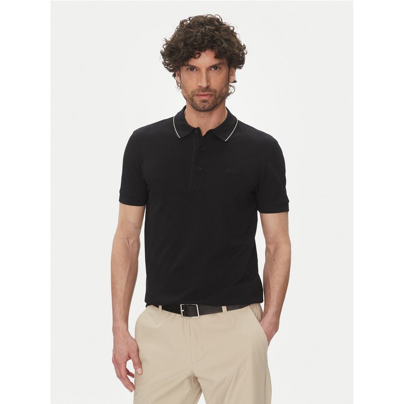 BOSS Poloshirt Paule 4 50506195 Schwarz Slim Fit