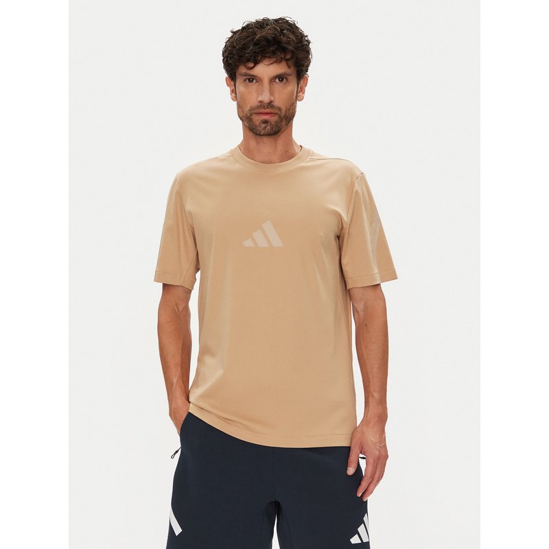 adidas T-Shirt Z.N.E. JW4737 Beige Regular Fit