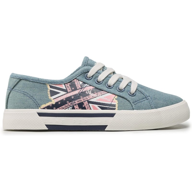Sneakers aus Stoff Pepe Jeans Brady Flag G PGS30563 Blau