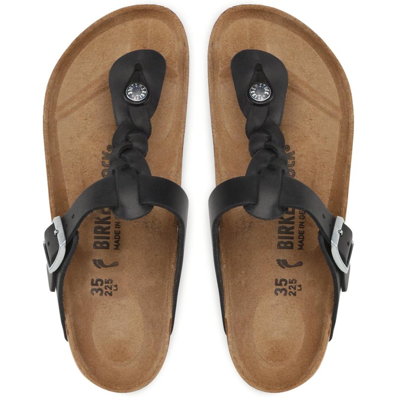 Zehentrenner Birkenstock Gizeh Braided 1021360 Schwarz