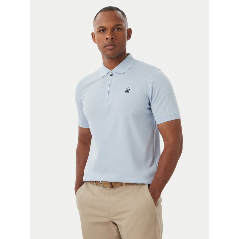 Beverly Hills Polo Club Poloshirt M2734 Hellblau Regular Fit