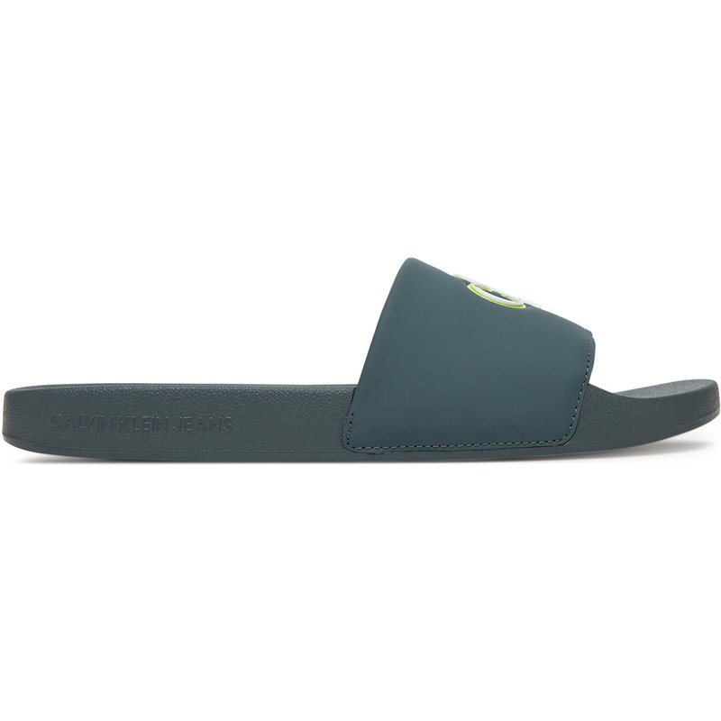 Pantoletten Calvin Klein Jeans Slide Jelly Mono Pu YM0YM01281 Grün