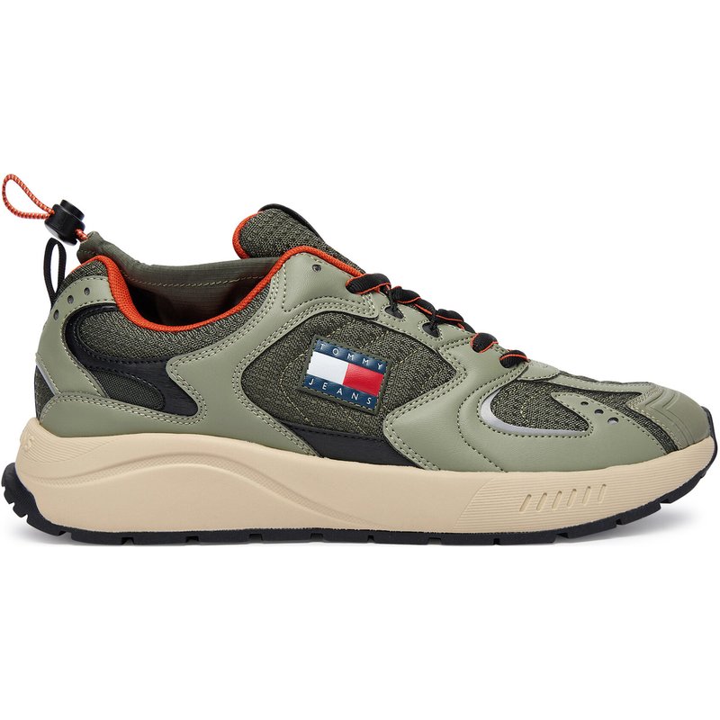 Sneakers Tommy Jeans Tjm Runner Mix Material EM0EM01620 Khakifarben