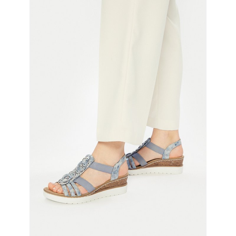 Sandalen Rieker V38H8-12 Blau