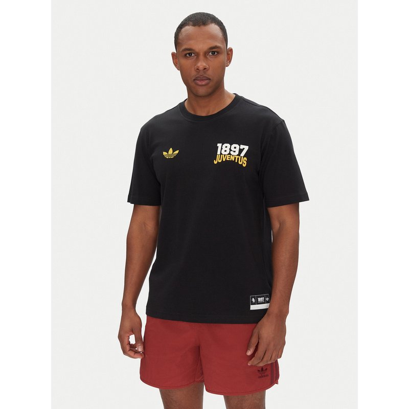 adidas T-Shirt Juventus VRCT JL6114 Schwarz Regular Fit