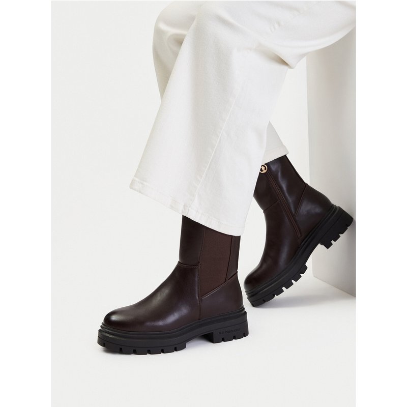 Stiefeletten U.S. Polo Assn. EO-SVETA003W/GYE1 Braun