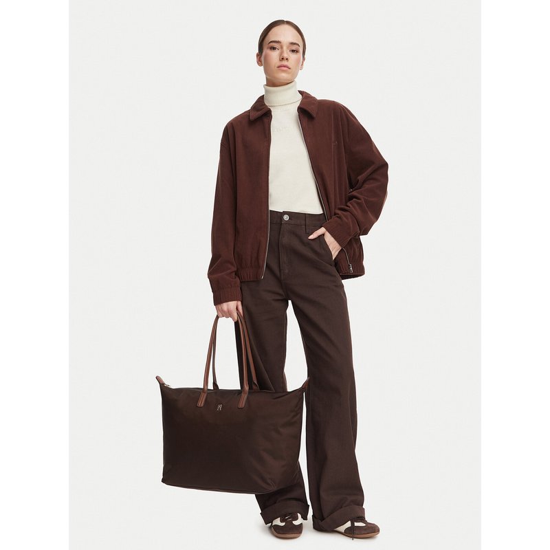 Handtasche Tommy Hilfiger Popette Maxi Tote AW0AW17996 Braun