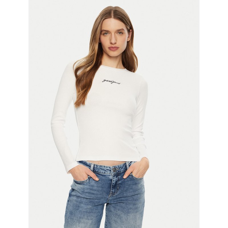 Guess Jeans T-Shirt W5RI58 KA0H1 Weiß Regular Fit