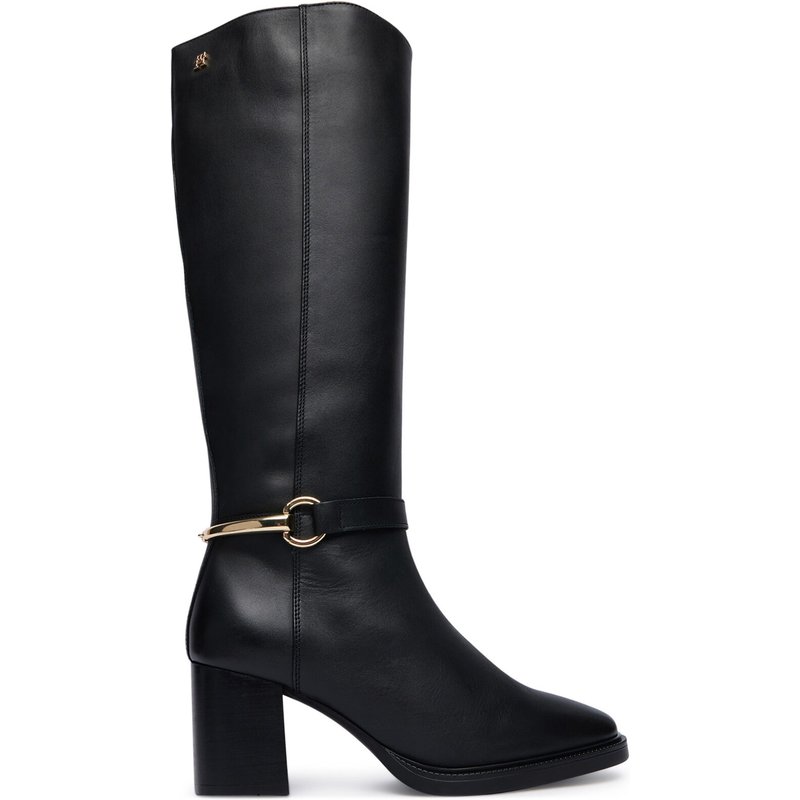 Stiefel Tommy Hilfiger Th Stud Heel Riding Knee Boot FW0FW09551 Schwarz