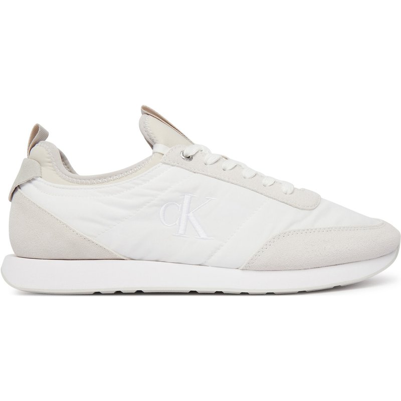 Sneakers Calvin Klein Retro Runner Sock Laceup Mix YM0YM01414 Weiß