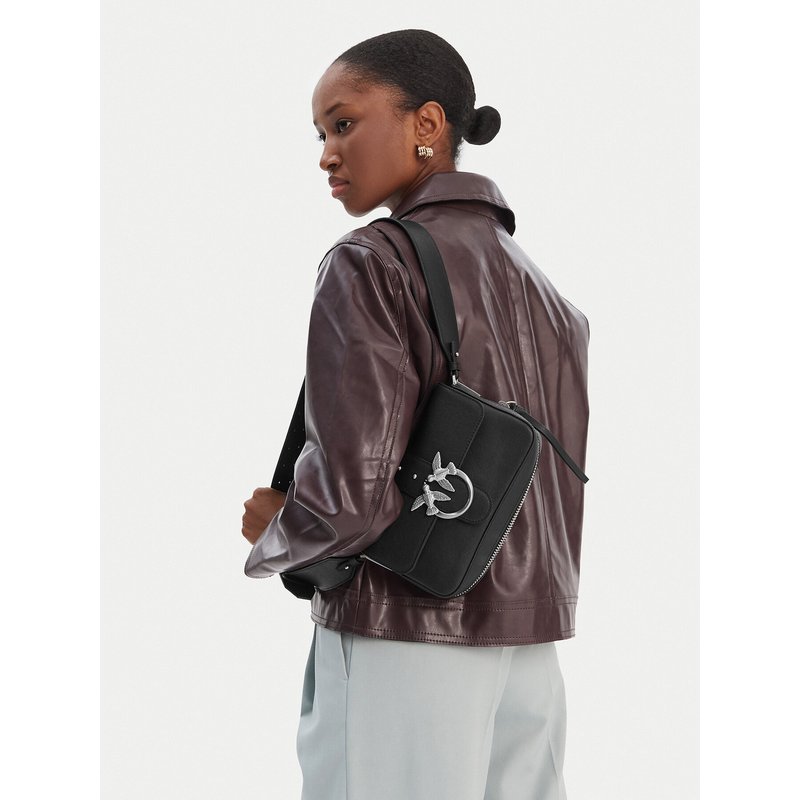 Handtasche PINKO Love One Slouchy Zip Mini AI 25-26 PLTT 105345 A2JG Schwarz