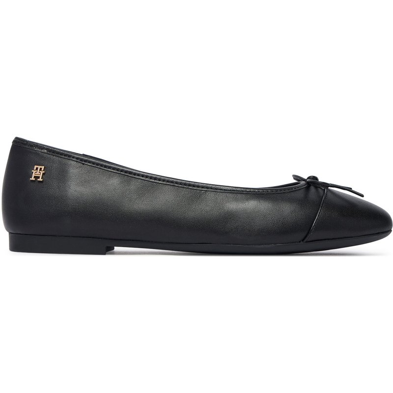 Ballerinas Tommy Hilfiger Hilfiger Smooth Lthr Ballet FW0FW09241 Schwarz