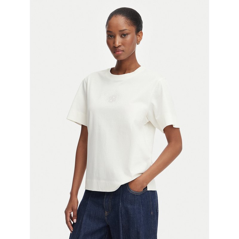 BOSS T-Shirt Elpha 50567045 Creme Regular Fit
