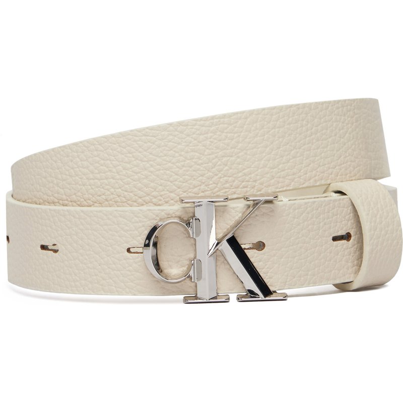 Damengürtel Calvin Klein Facet Ck Buckle Pebble LV04F7060G Creme
