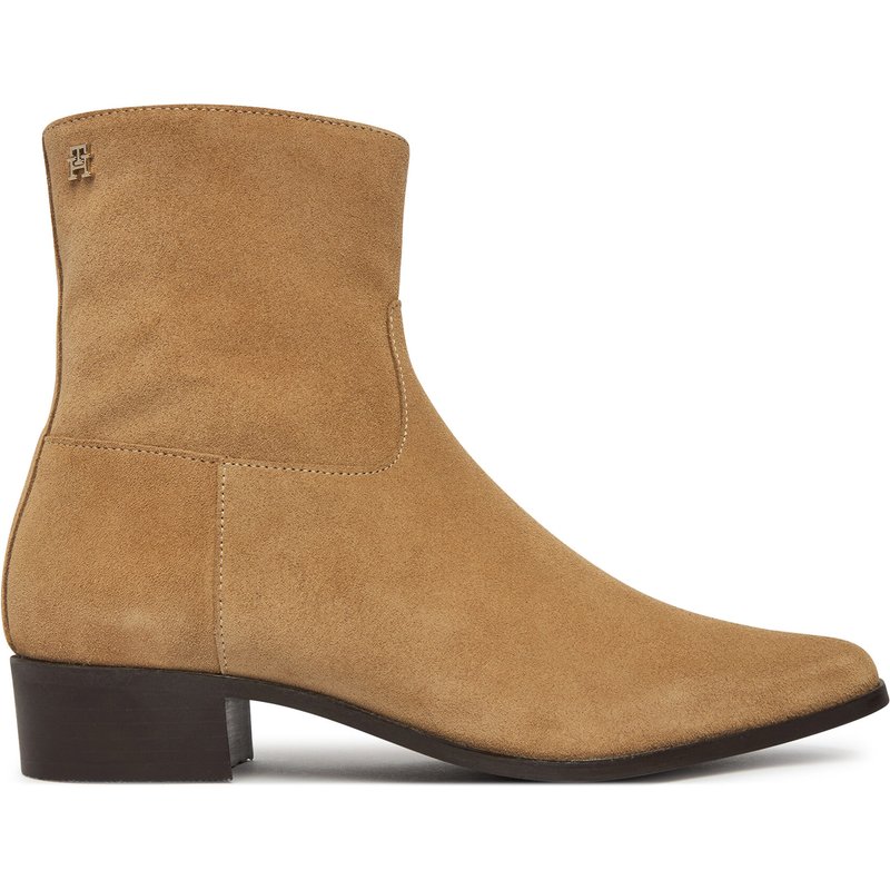 Stiefeletten Tommy Hilfiger Suede Ankle Boot W Zip FW0FW09922 Beige