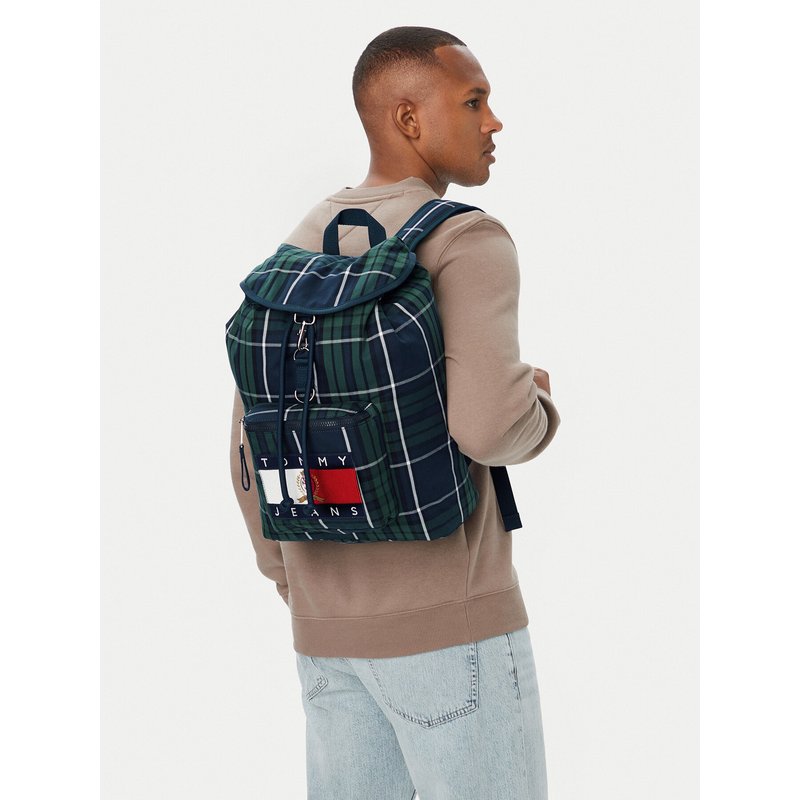 Rucksack Tommy Jeans Tjm Archive Check Backpack AM0AM14816 Grün