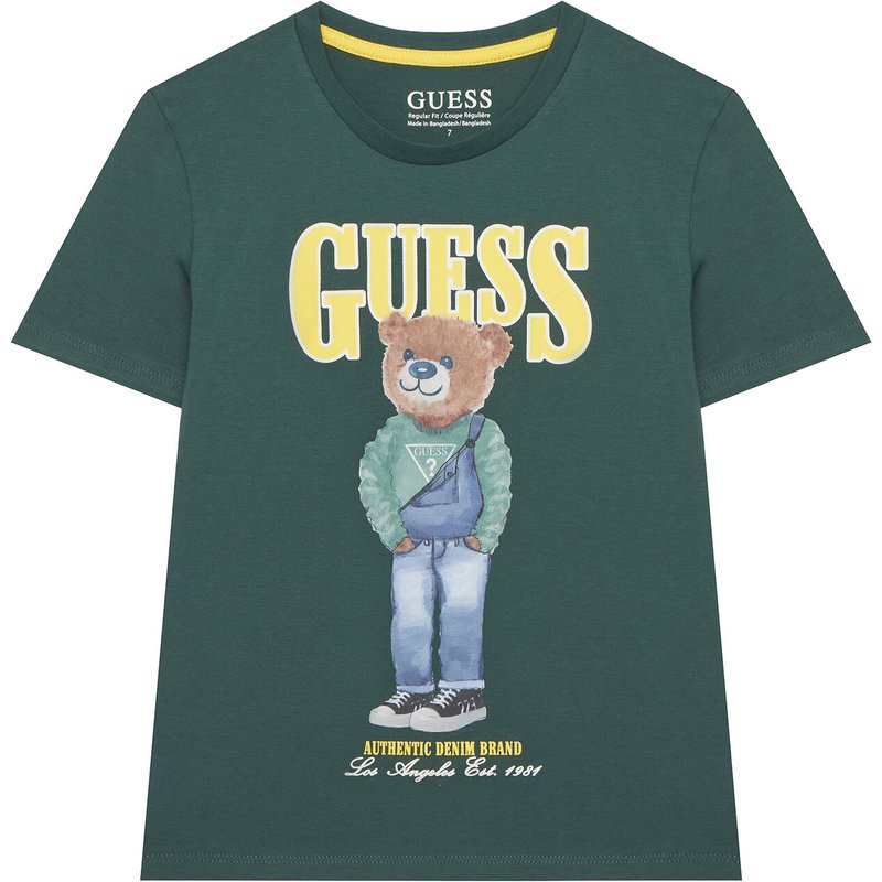 Guess T-Shirt L6RI11 K8HM4 Grün Regular Fit