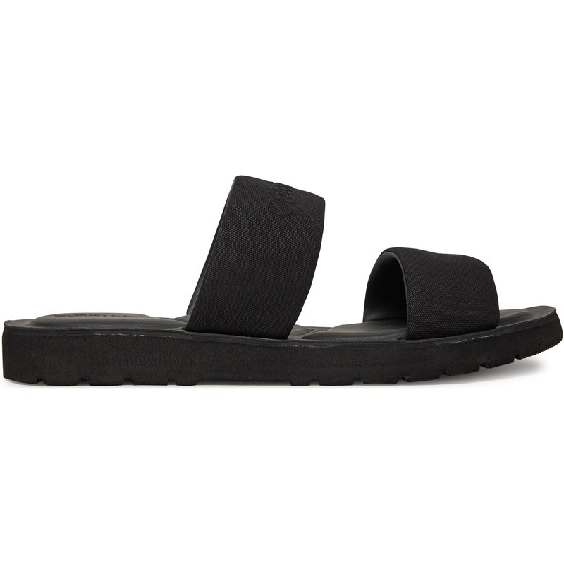 Pantoletten Calvin Klein Double Strap Cv Logo HM0HM01801 Schwarz