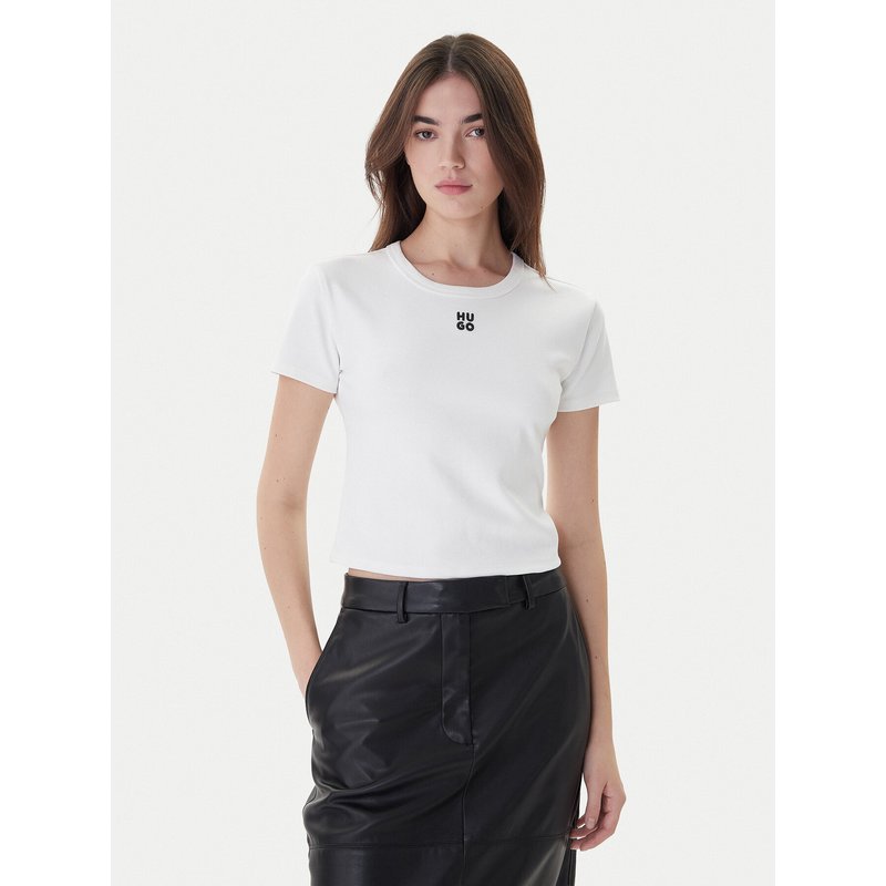 Hugo T-Shirt Delanor 50512000 Weiß Slim Fit
