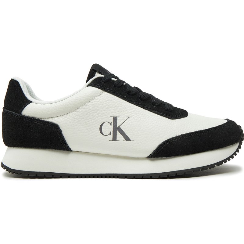 Sneakers Calvin Klein Jeans Runner Laceup Low Mix Mg YW0YW01798 Weiß