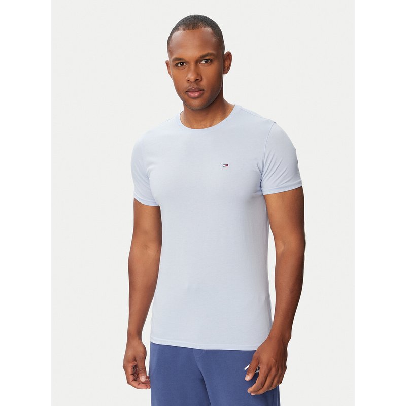 Tommy Jeans T-Shirt Jersey DM0DM04411 Hellblau Slim Fit