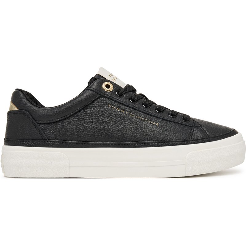 Sneakers Tommy Hilfiger Th Foxing Platform Leather FW0FW09018 Schwarz