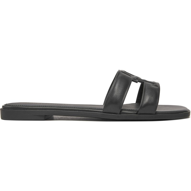 Pantoletten Tommy Hilfiger Th Logo Strap Mule FW0FW08671 Schwarz