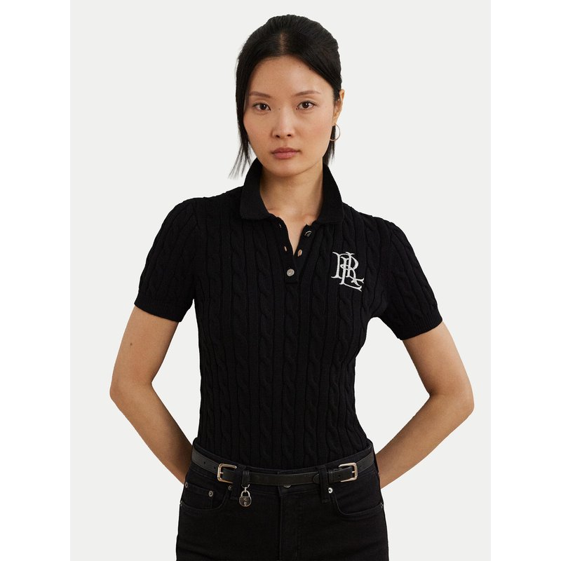 LAUREN RALPH LAUREN Poloshirt 200932224003 Schwarz Slim Fit