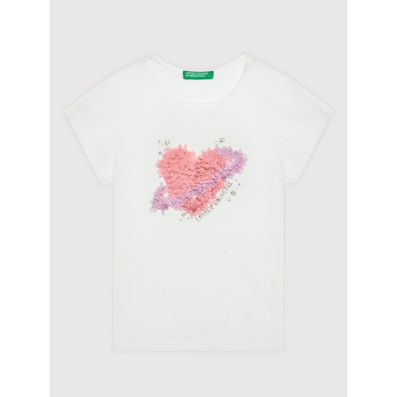 United Colors Of Benetton T-Shirt 3I1XG101W Weiß Regular Fit
