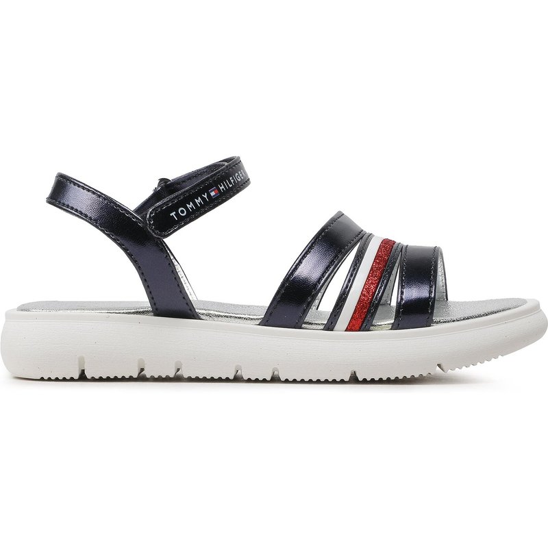 Sandalen Tommy Hilfiger Stripes Velcro T4A2-32771-1372 M Dunkelblau