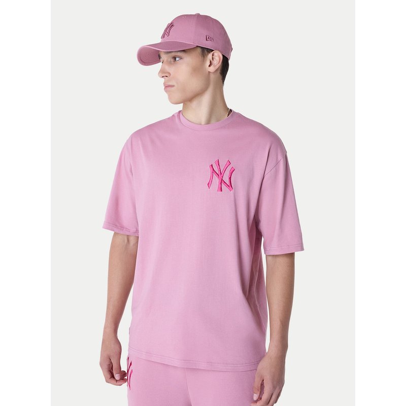 New Era T-Shirt New York Yankees MLB League Essential 60596181 Rosa Regular Fit