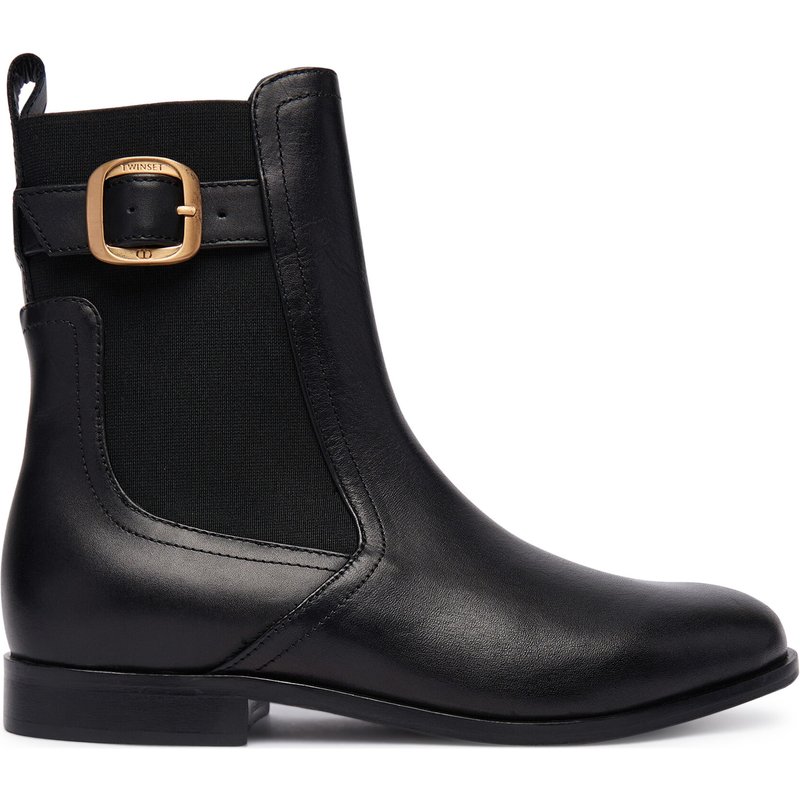 Klassische Stiefeletten TWINSET Tronchetto 252TCP120 Schwarz