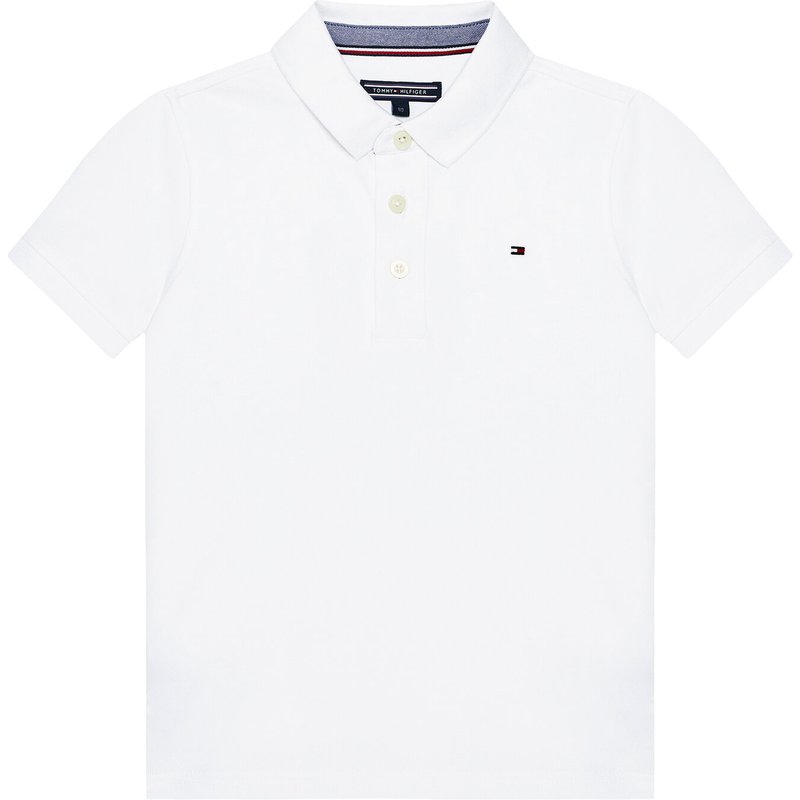 Tommy Hilfiger Poloshirt Boys Tommy KB0KB03975 S Weiß Regular Fit