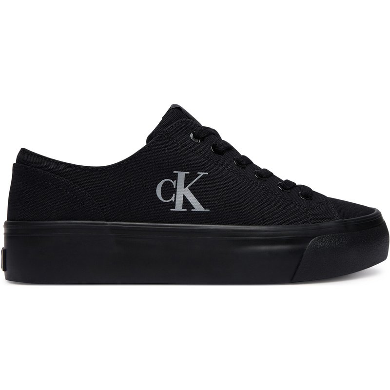 Sneakers Calvin Klein Vulc Flatform Low Canvas Mg YW0YW01763 Schwarz
