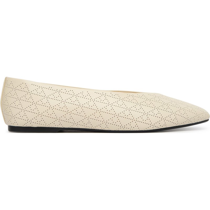 Ballerinas Calvin Klein Square Ballerina Aop Lth HW0HW02936 Beige
