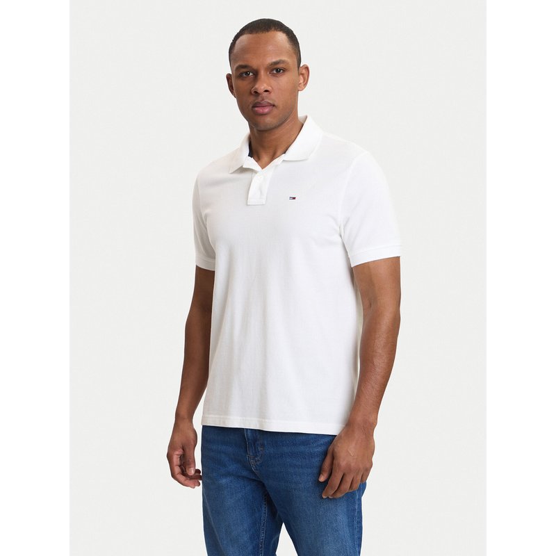 Tommy Jeans Poloshirt DM0DM22711 Weiß Regular Fit