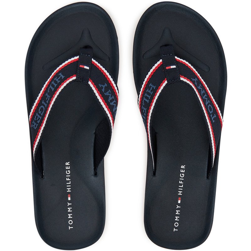 Zehentrenner Tommy Hilfiger Comfort Hilfiger Beach Sandal FM0FM05510 Dunkelblau