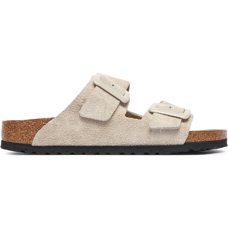 Pantoletten Birkenstock Arizona Cushion Buckle 1033088 Creme