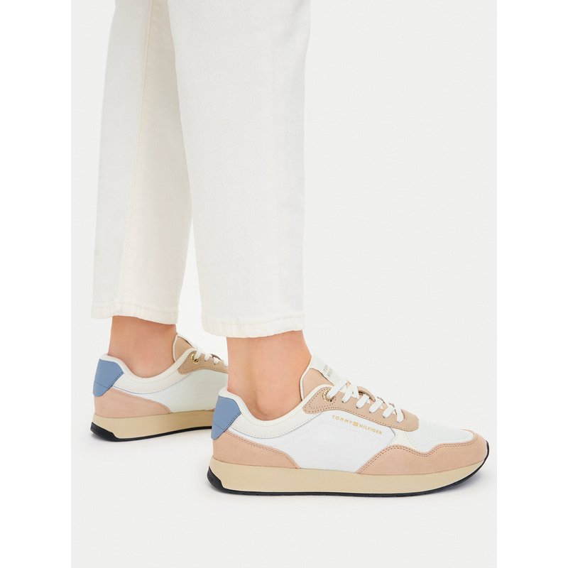 Sneakers Tommy Hilfiger Mix Material Runner FW0FW08950 Écru
